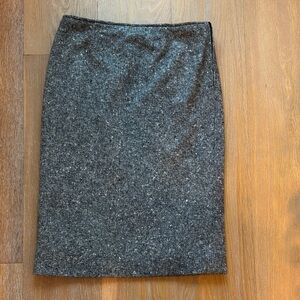Stephan Janson Milano Vintage Tweed Black and White Pencil Skirt